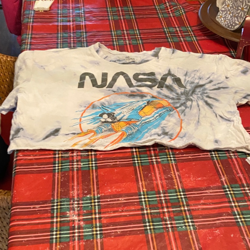 Hollister Kids NASA Graphic Tee - White and Blue